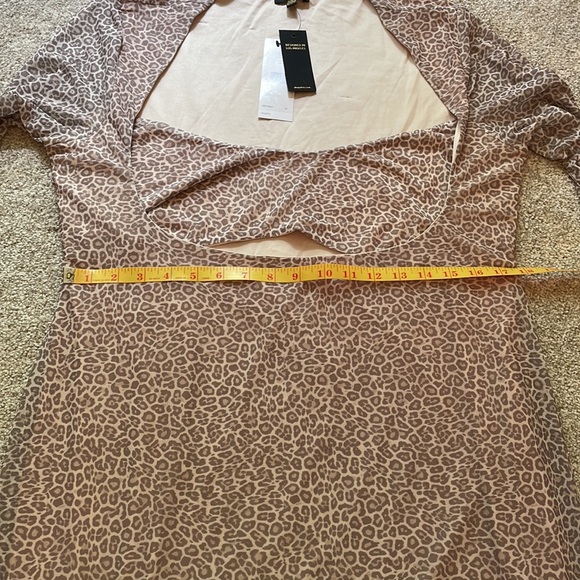 AFRM Leopard Print Kellen Cutout Midi Dress, sz 2X - Picture 12 of 14